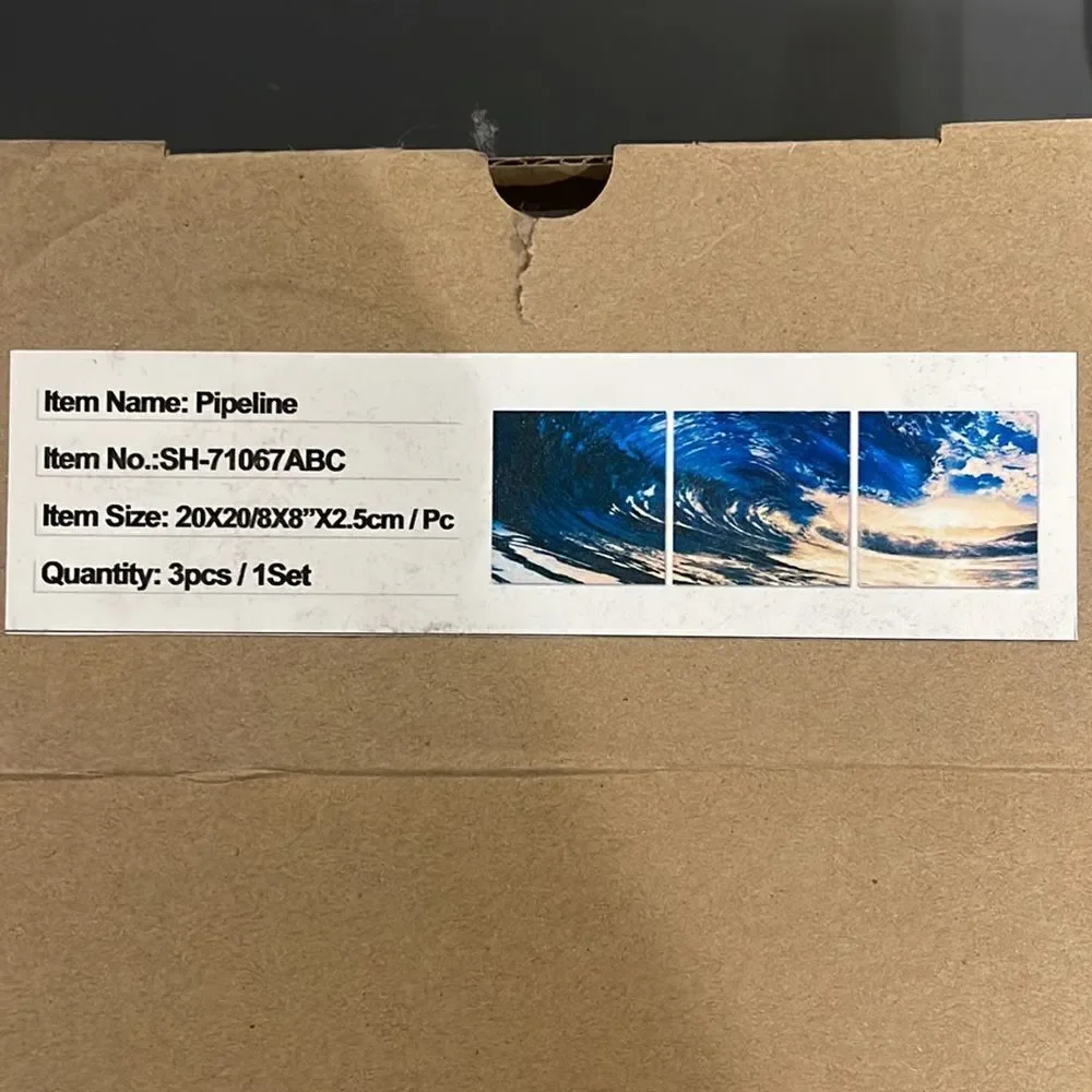 Pipeline - size 20x20/8x8” X2.5cm. 3 pieces= 1 set. NWTs